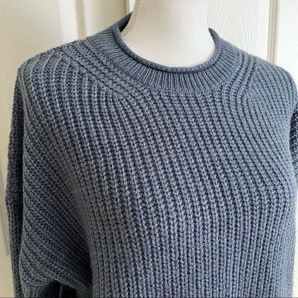 NEW BDG Urban Outfitters Fisherman Knit Sweater Blue Large - Picture 4 of 11